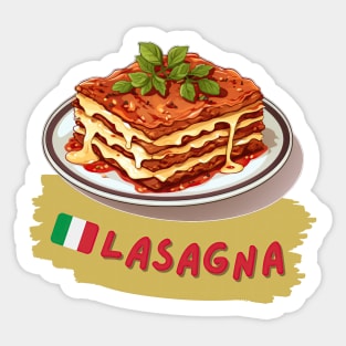 Lasagna | Italian cuisine | Traditional Food Sticker